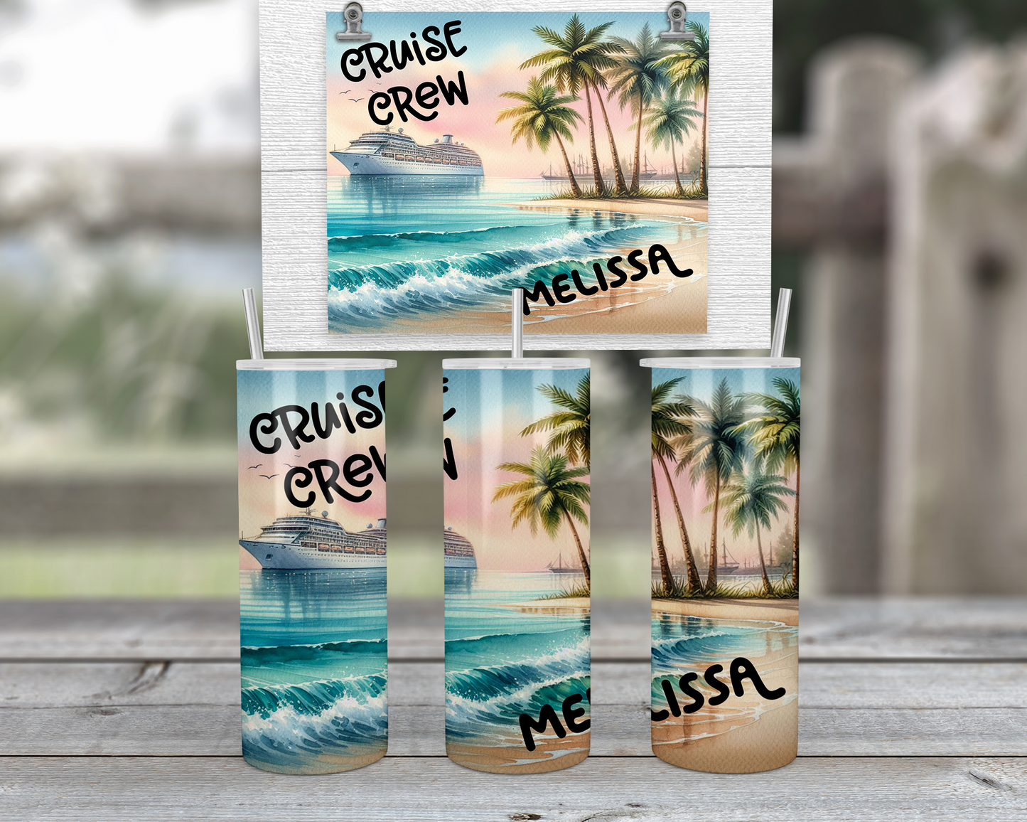 Cruise Crew Custom Tumbler, Personalized Girls Trip Tumblers, Glow in Dark Cruise Cup, Group Cruise Gifts, Vacation Tumblers, On The Go Cup
