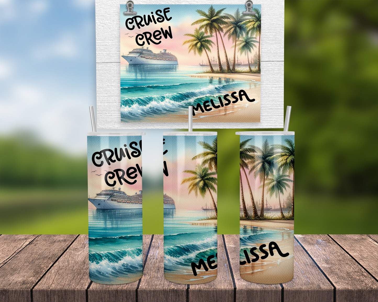 Cruise Crew Custom Tumbler, Personalized Girls Trip Tumblers, Glow in Dark Cruise Cup, Group Cruise Gifts, Vacation Tumblers, On The Go Cup