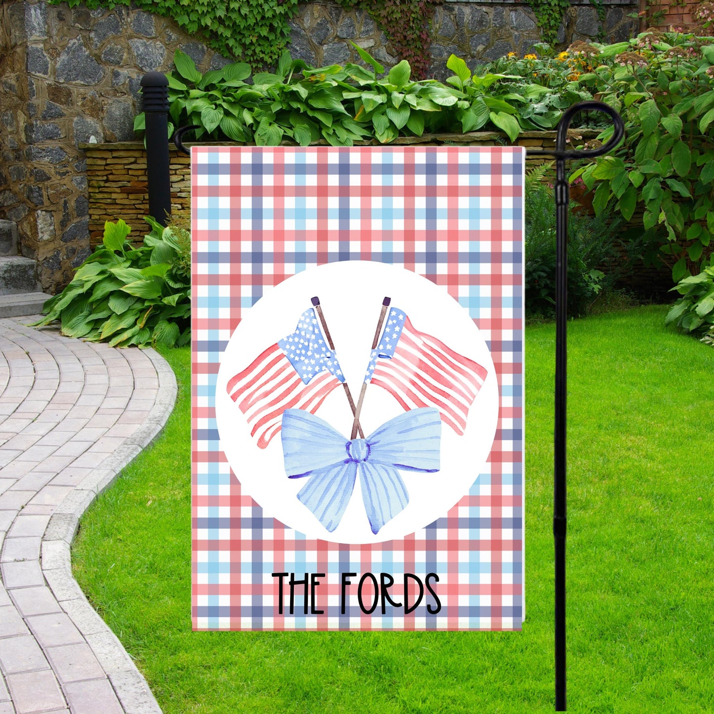 Personalized American Flag Garden Flag - Perfect Housewarming Gift for Fourth of July Celebrations