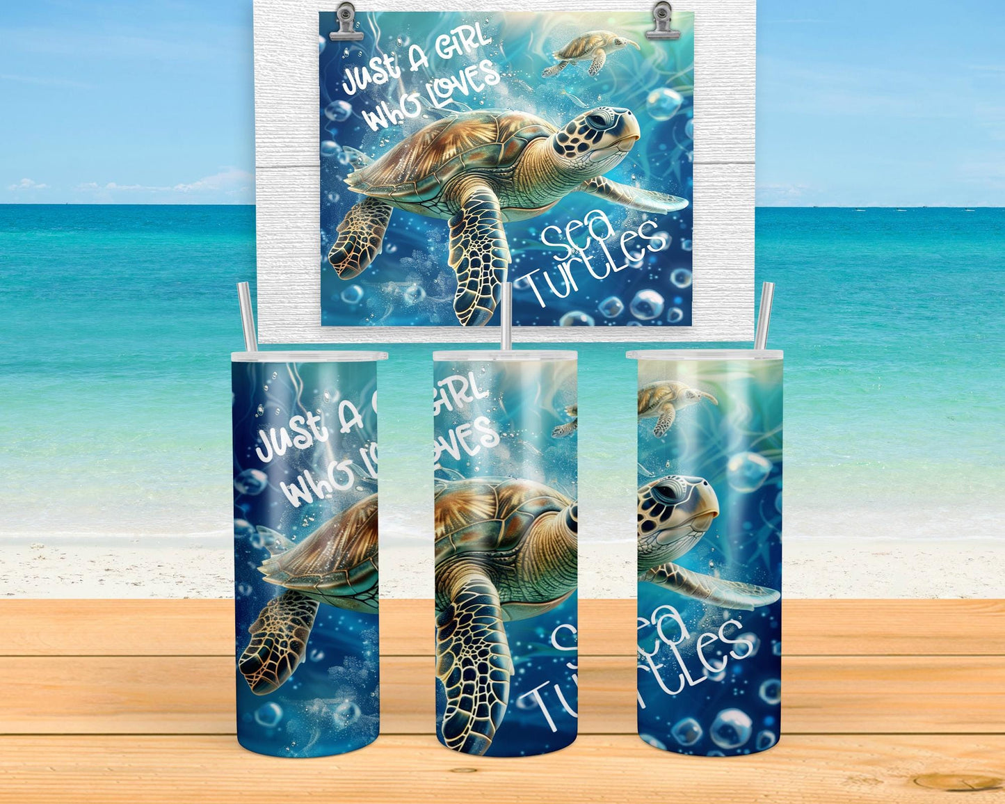 Just A Girl Who Loves Sea Turtle 20oz Tumbler