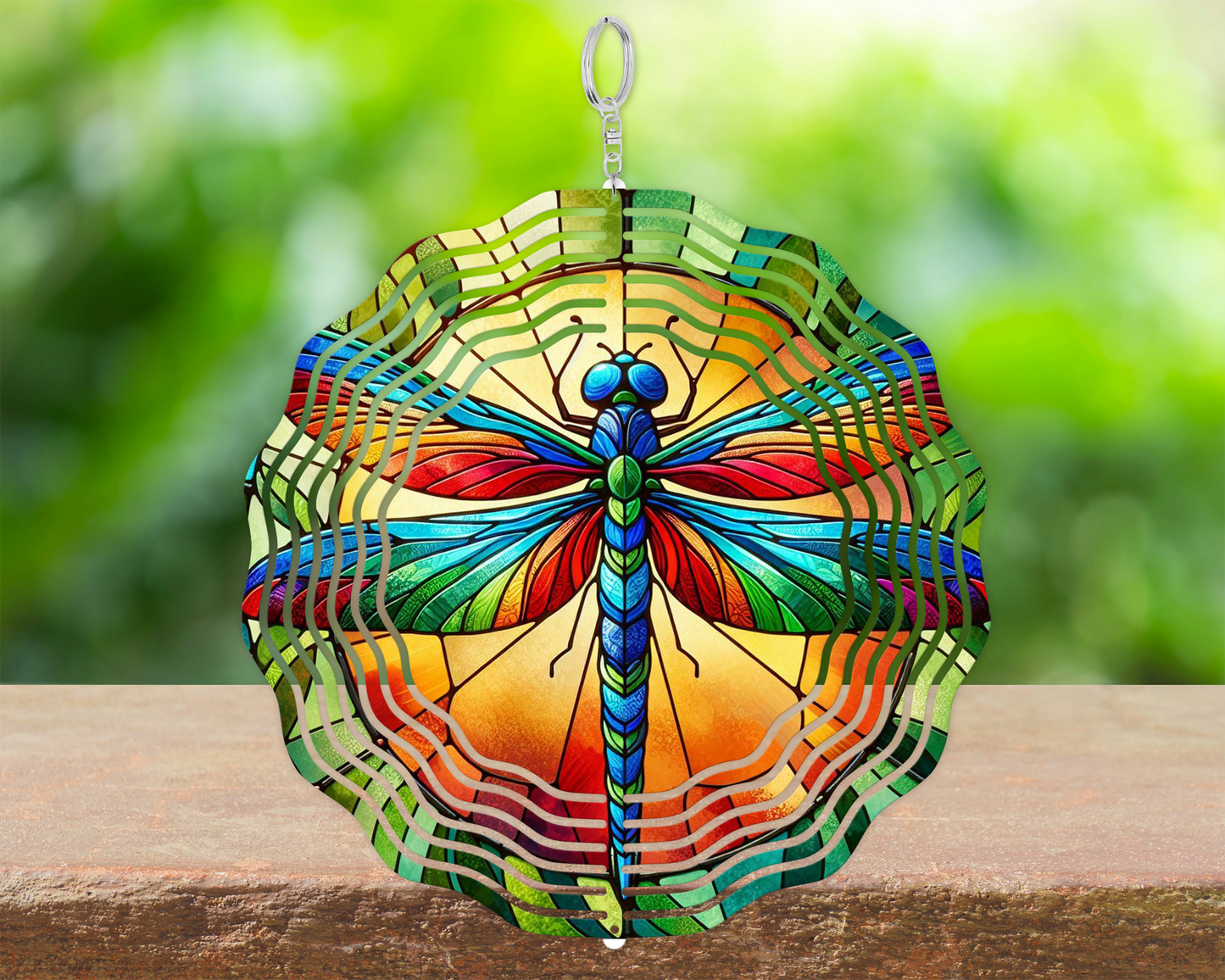 Dragonfly Wind Spinner, Double Sided Metal Wind Spinner, Yard Art, Unique Gift for Mothers Day, Nature-Inspired Housewarming Gift, Hanging