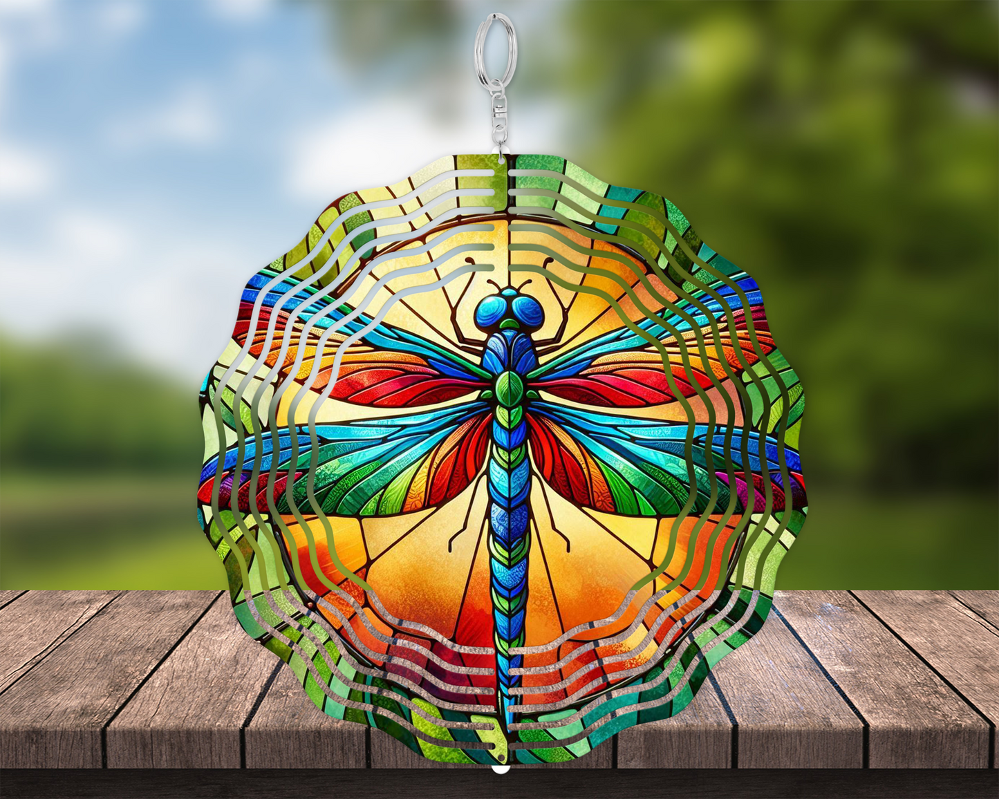 Dragonfly Wind Spinner, Double Sided Metal Wind Spinner, Yard Art, Unique Gift for Mothers Day, Nature-Inspired Housewarming Gift, Hanging