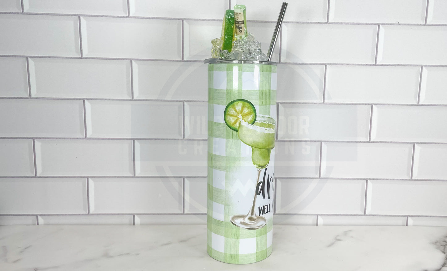 Drinks Well With Others 20oz Tumbler with Fake Ice Lid Topper