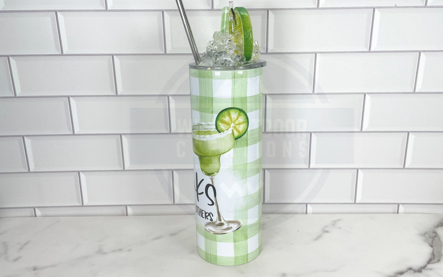 Drinks Well With Others 20oz Tumbler with Fake Ice Lid Topper