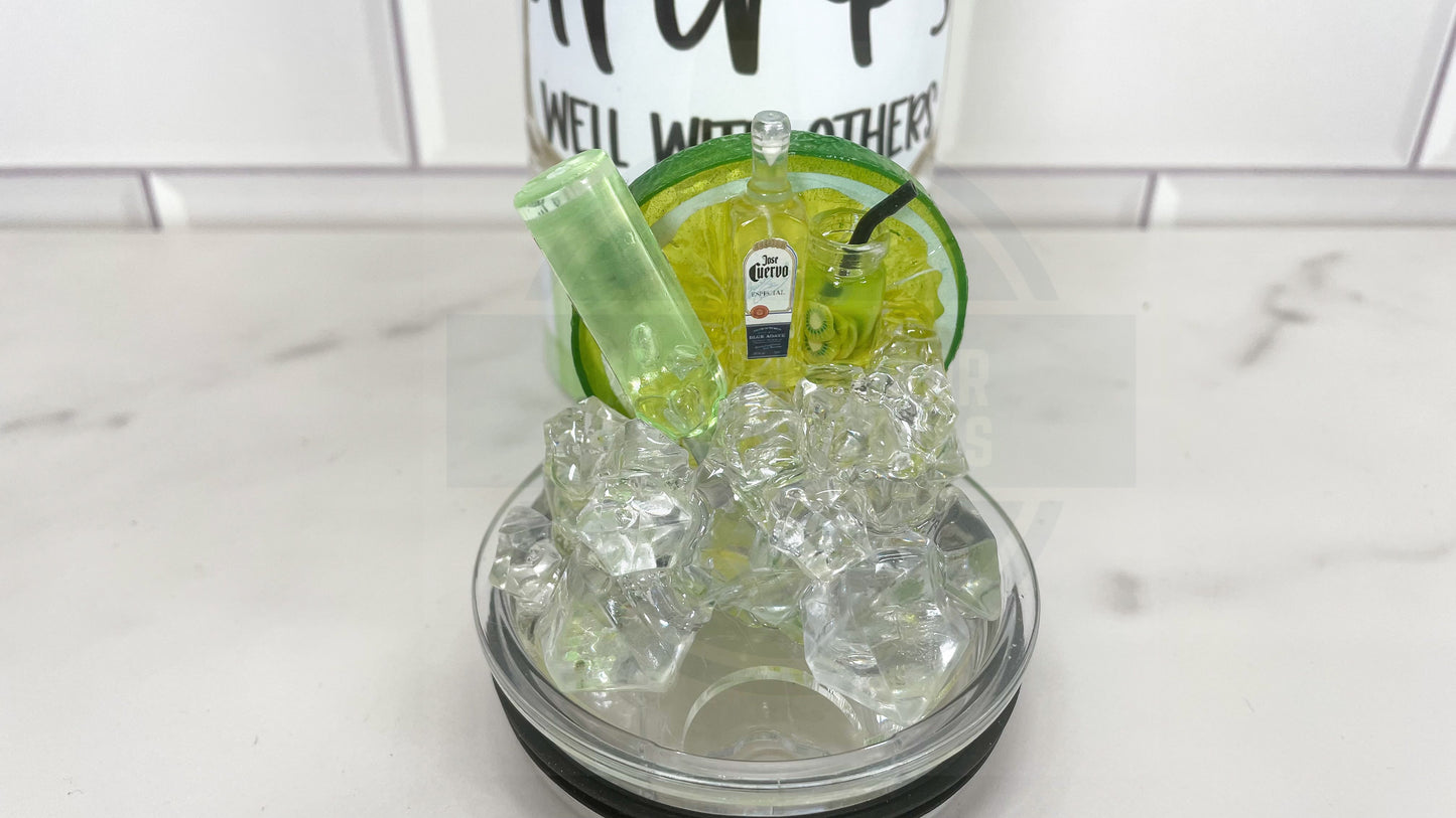 Drinks Well With Others 20oz Tumbler with Fake Ice Lid Topper
