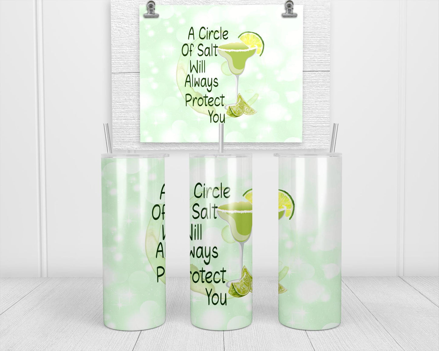 Margarita Tumbler, Funny Drinkware Saying, Margarita Lover Gift, Gift for Taco Night Fans, Unique Drinkware Design, Circle of Salt Quote