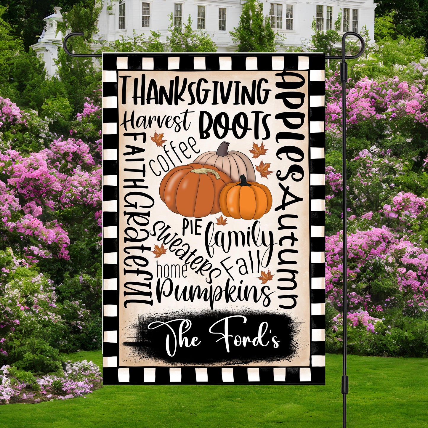 Custom Double-Sided Fall Garden Flag - 12x18 Outdoor Decor for Autumn