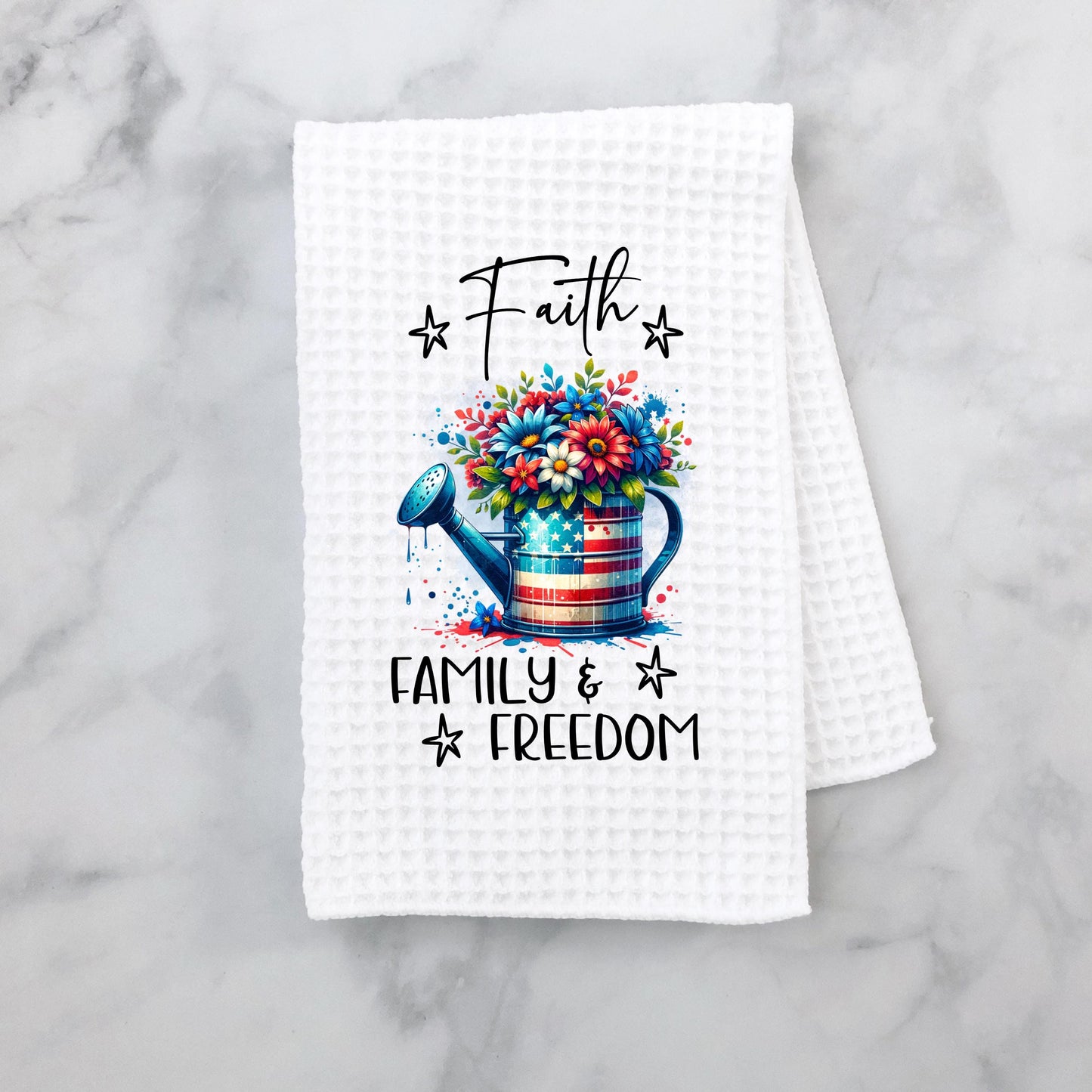 American Pride Kitchen Towel, 4th of July Kitchen Towel, Unique Gift for Patriotic Lover, Americana Kitchen Decor, Unique Hostess Gift