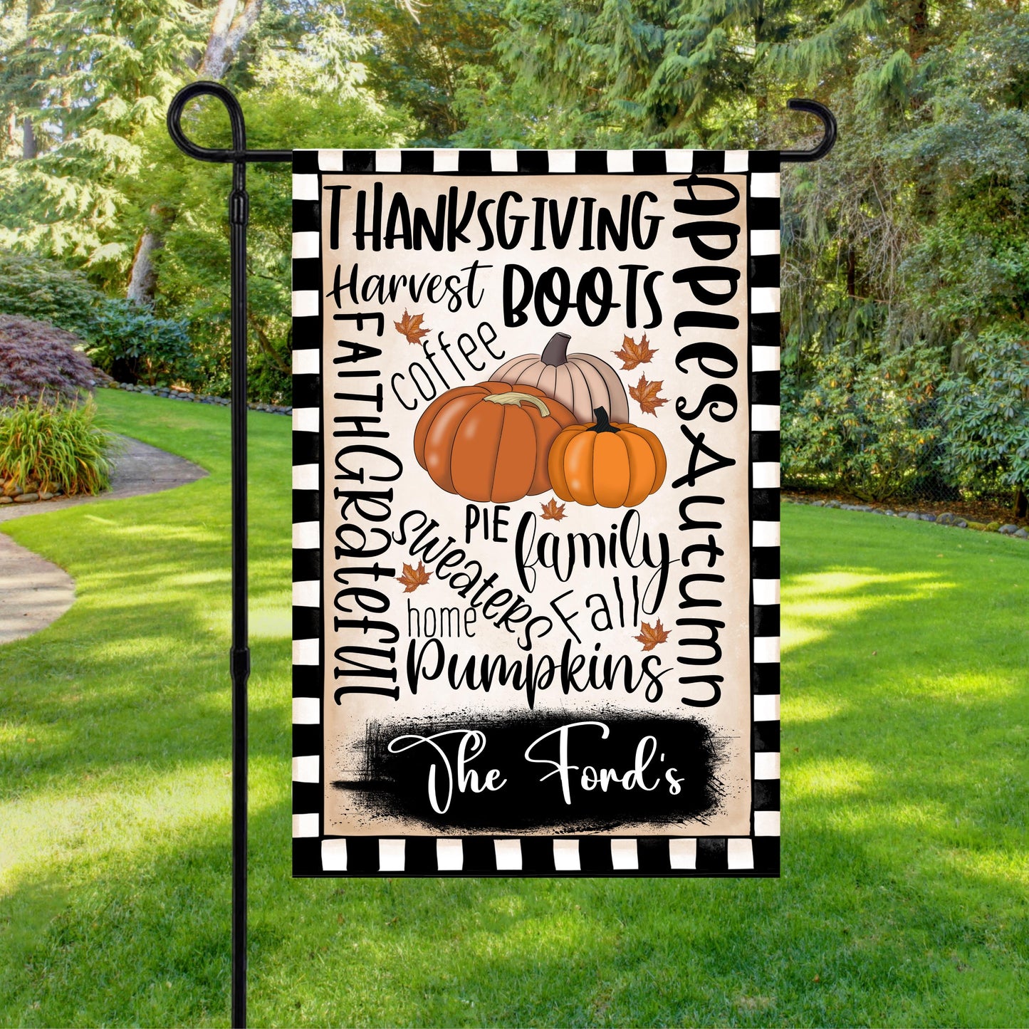 Custom Double-Sided Fall Garden Flag - 12x18 Outdoor Decor for Autumn