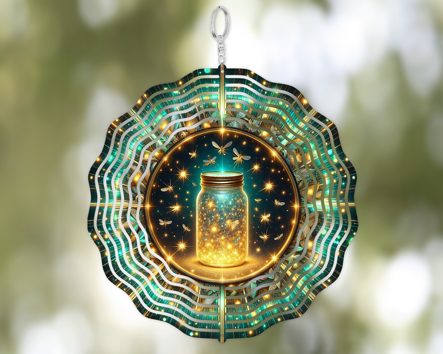 Fireflies Wind Spinner, Vibrant 10 Inch Wind Spinner