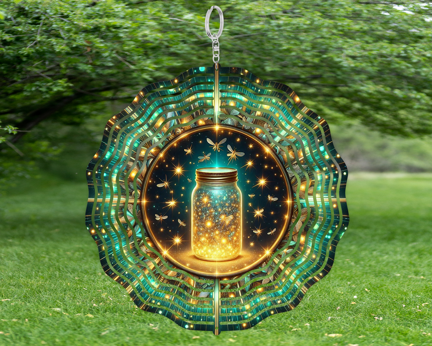 Fireflies Wind Spinner, Vibrant 10 Inch Wind Spinner