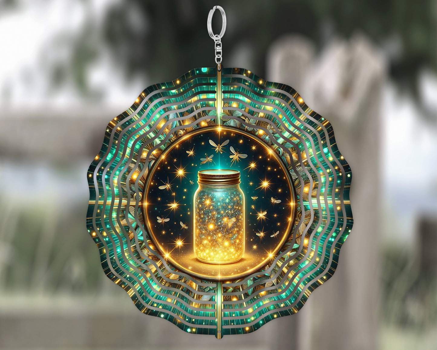 Fireflies Wind Spinner, Vibrant 10 Inch Wind Spinner