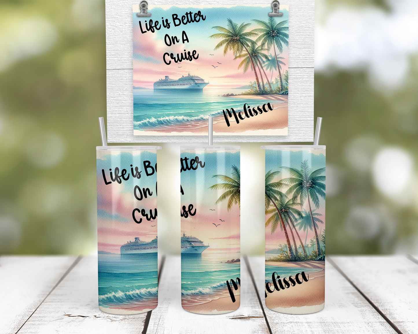 Life is Better on A Cruise Tumbler, Personalized Girls Trip Tumbler, Vacation Tumblers, Cruise Cups, Cruise Crew Gifts, Group Cruise Tumbler