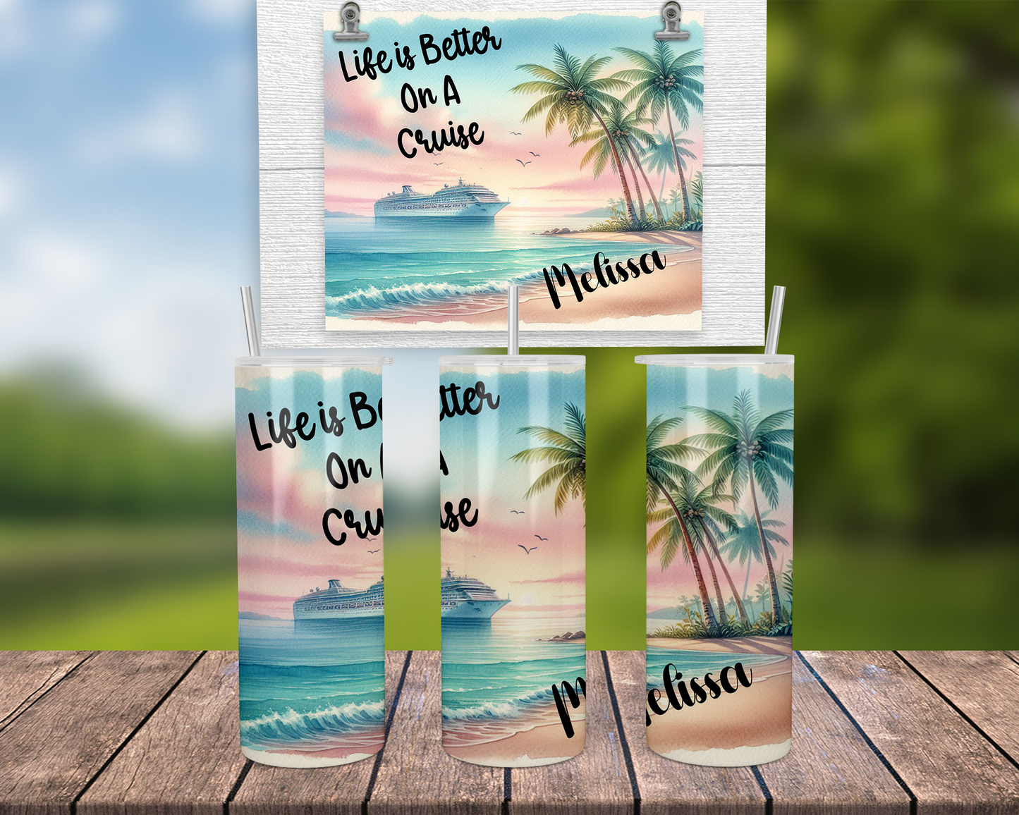 Life is Better on A Cruise Tumbler, Personalized Girls Trip Tumbler, Vacation Tumblers, Cruise Cups, Cruise Crew Gifts, Group Cruise Tumbler