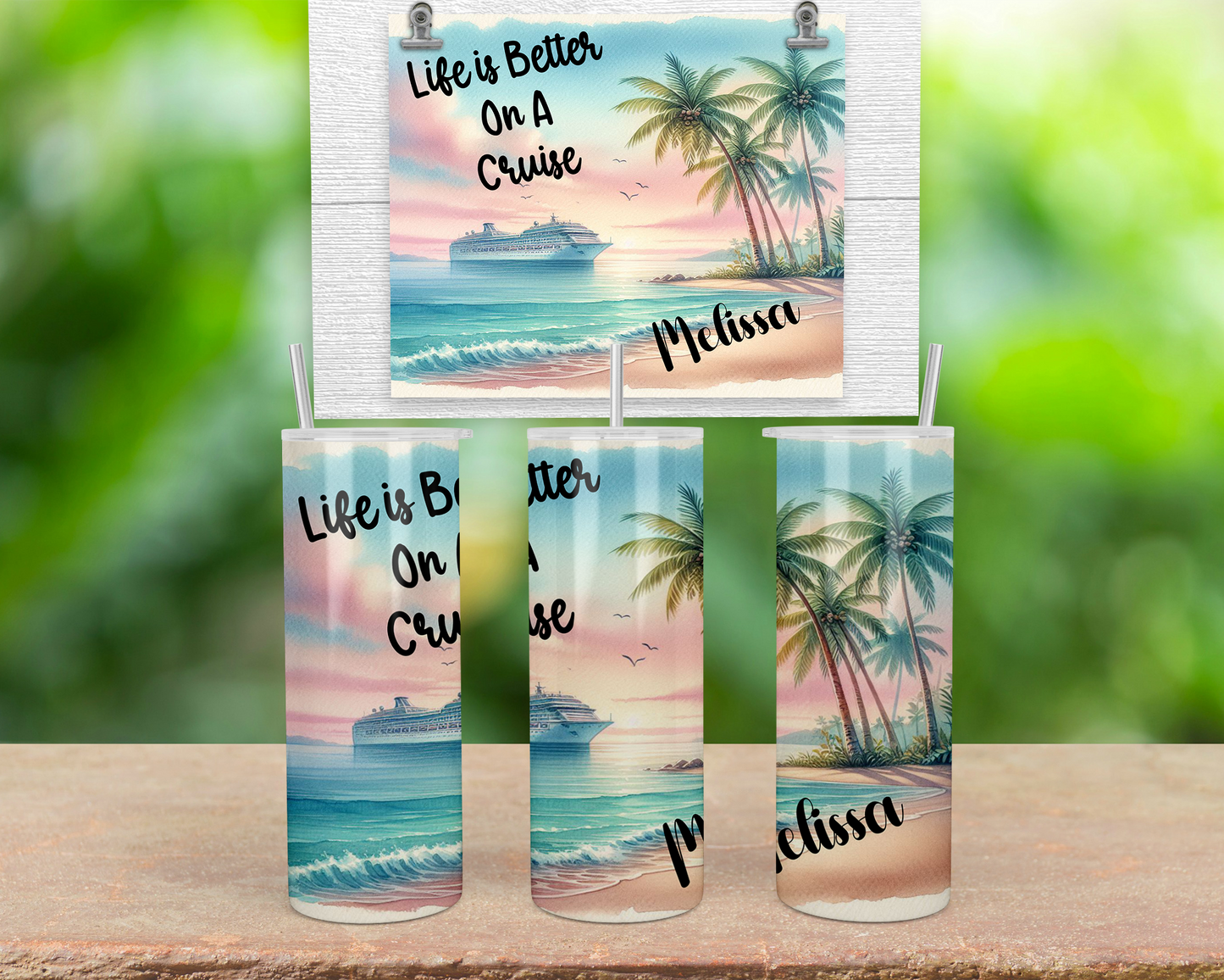 Life is Better on A Cruise Tumbler, Personalized Girls Trip Tumbler, Vacation Tumblers, Cruise Cups, Cruise Crew Gifts, Group Cruise Tumbler