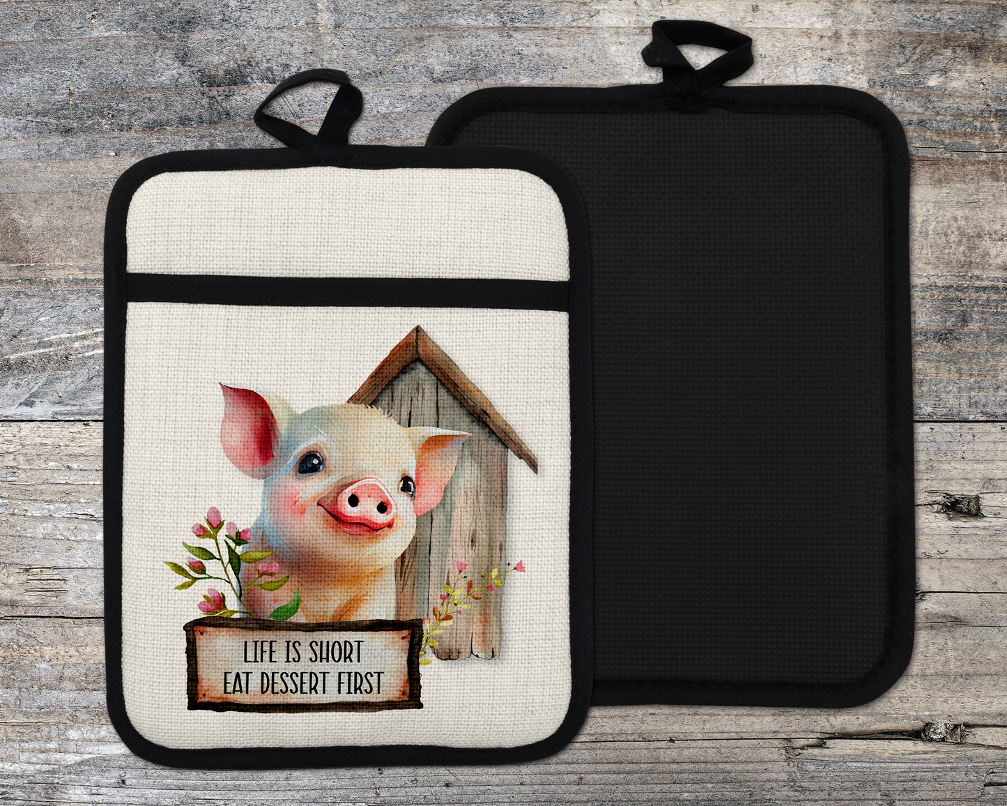 Funny Pig Oven Mitt, Kitchen Decor for Pig Lover, Christmas Gift for Farm Girl