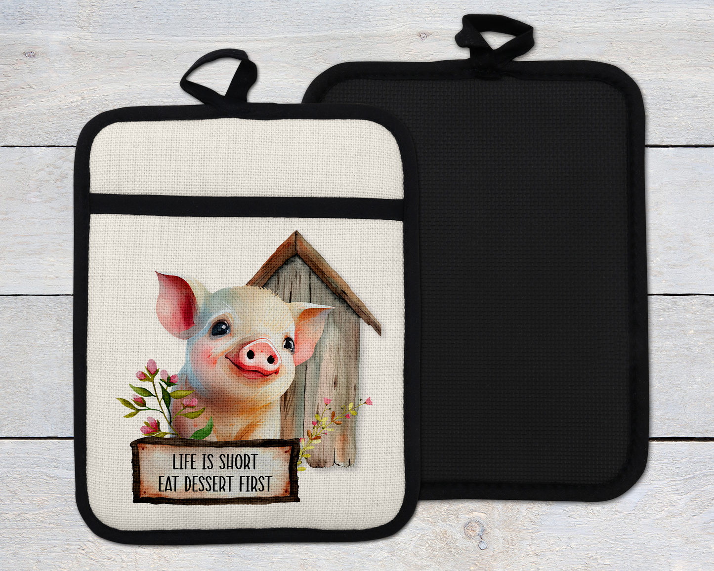 Funny Pig Oven Mitt, Kitchen Decor for Pig Lover, Christmas Gift for Farm Girl