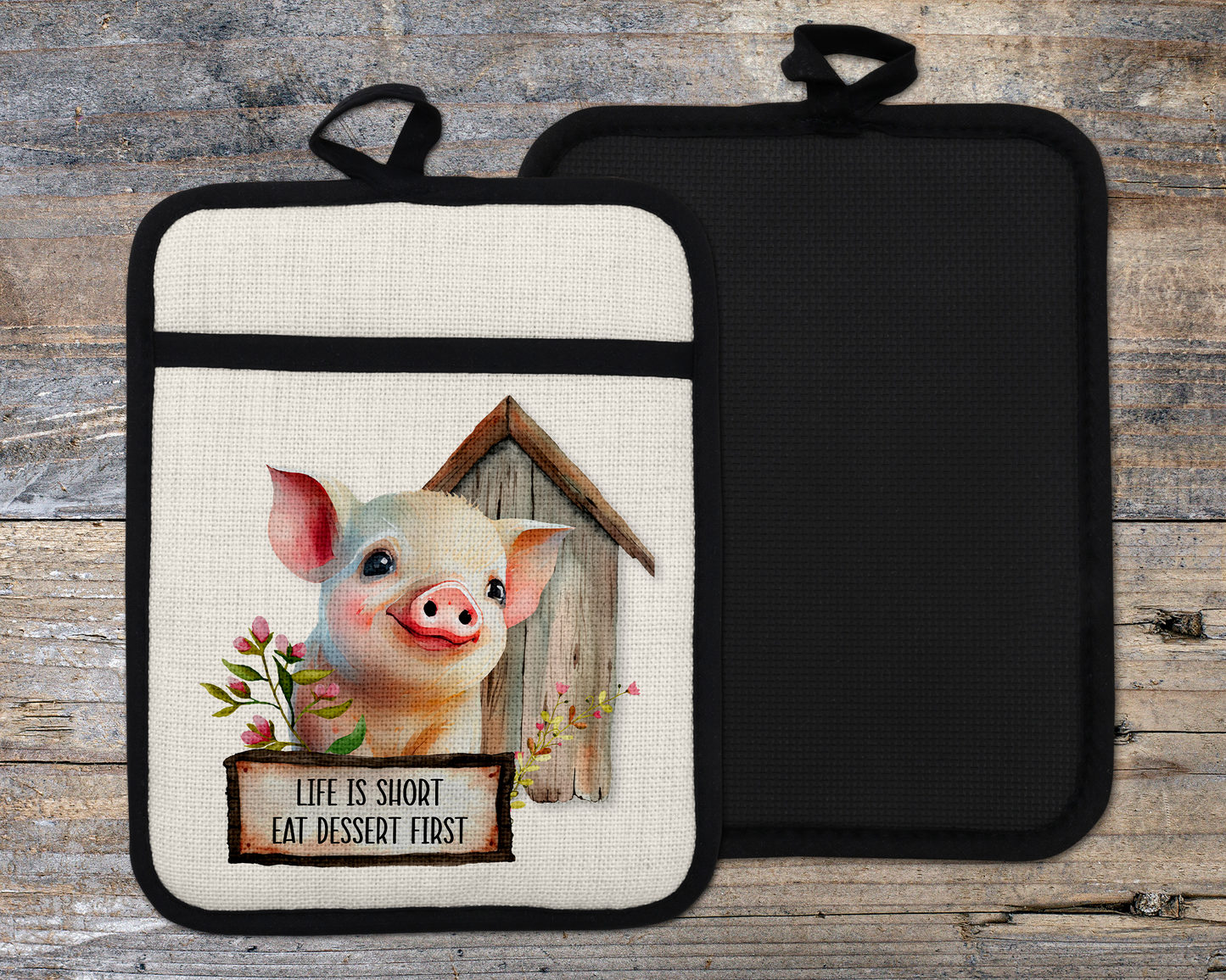 Funny Pig Oven Mitt, Kitchen Decor for Pig Lover, Christmas Gift for Farm Girl