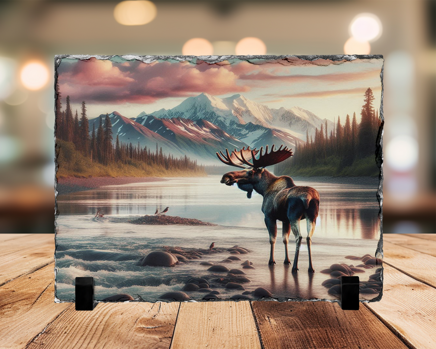 Colorado Mountains Moose Photo Slate, Colorado Mountains Decor,