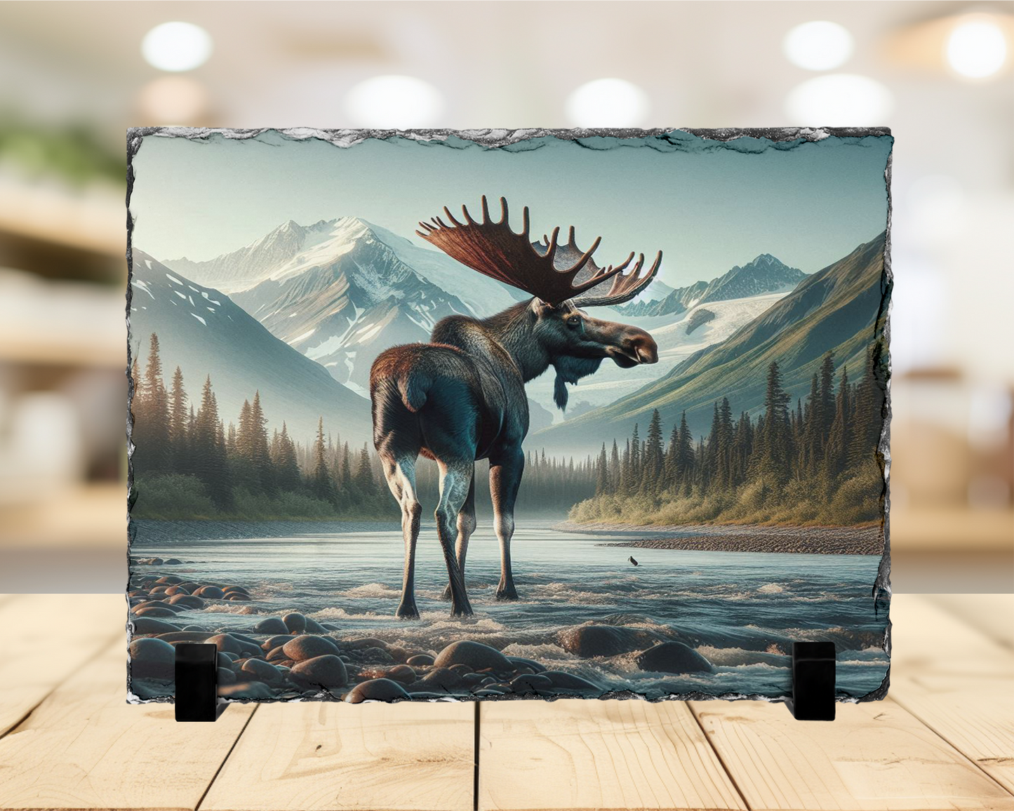 Outdoor Lover Gift, Moose Photo Slate, Colorado Wildlife Decor