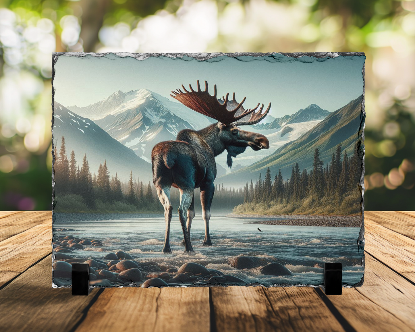 Outdoor Lover Gift, Moose Photo Slate, Colorado Wildlife Decor