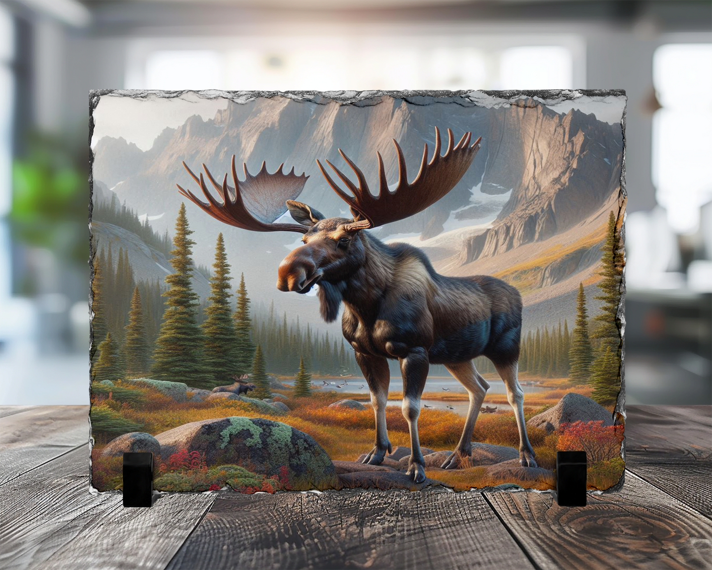 Majestic Moose Photo Slate, Outdoor Lover Gift
