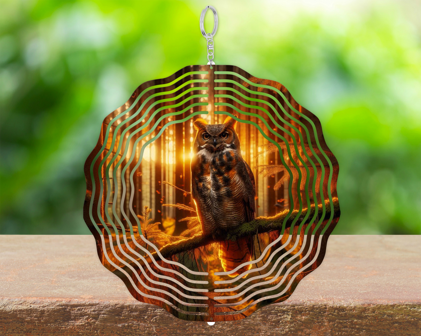 Owl Wind Spinner for Yard or Porch Decor - Unique Mothers Day Housewarming Gift for Owl Lovers