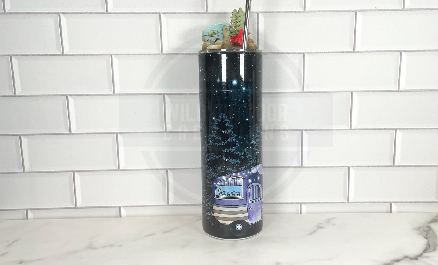 Travel Trailer 3D Lid Tumbler, Camping Tumbler