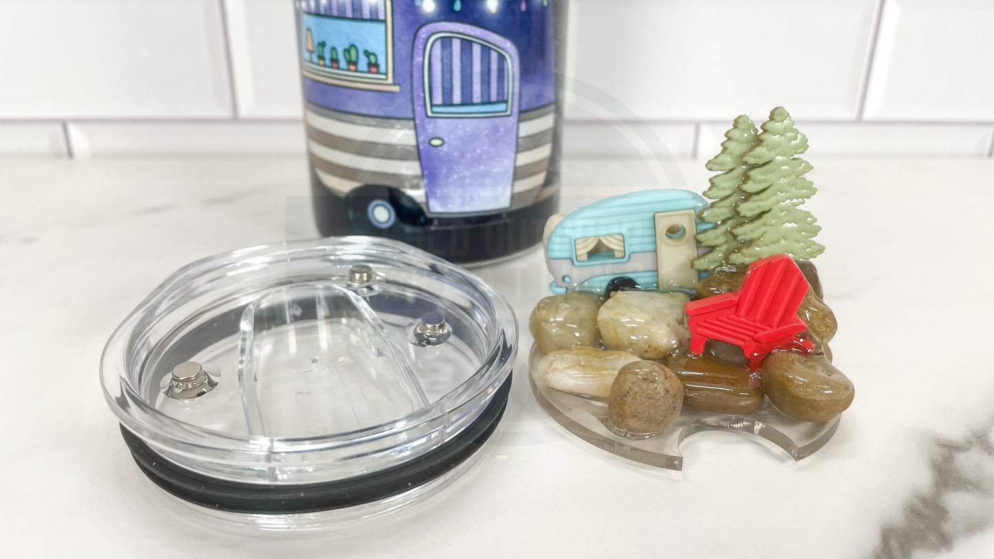 Travel Trailer 3D Lid Tumbler, Camping Tumbler
