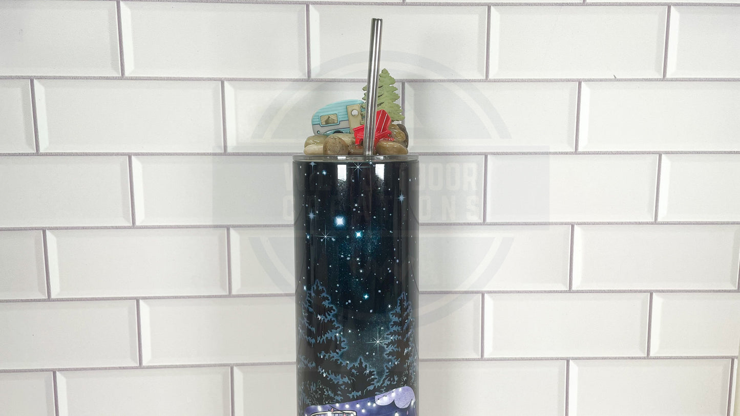 Travel Trailer 3D Lid Tumbler, Camping Tumbler