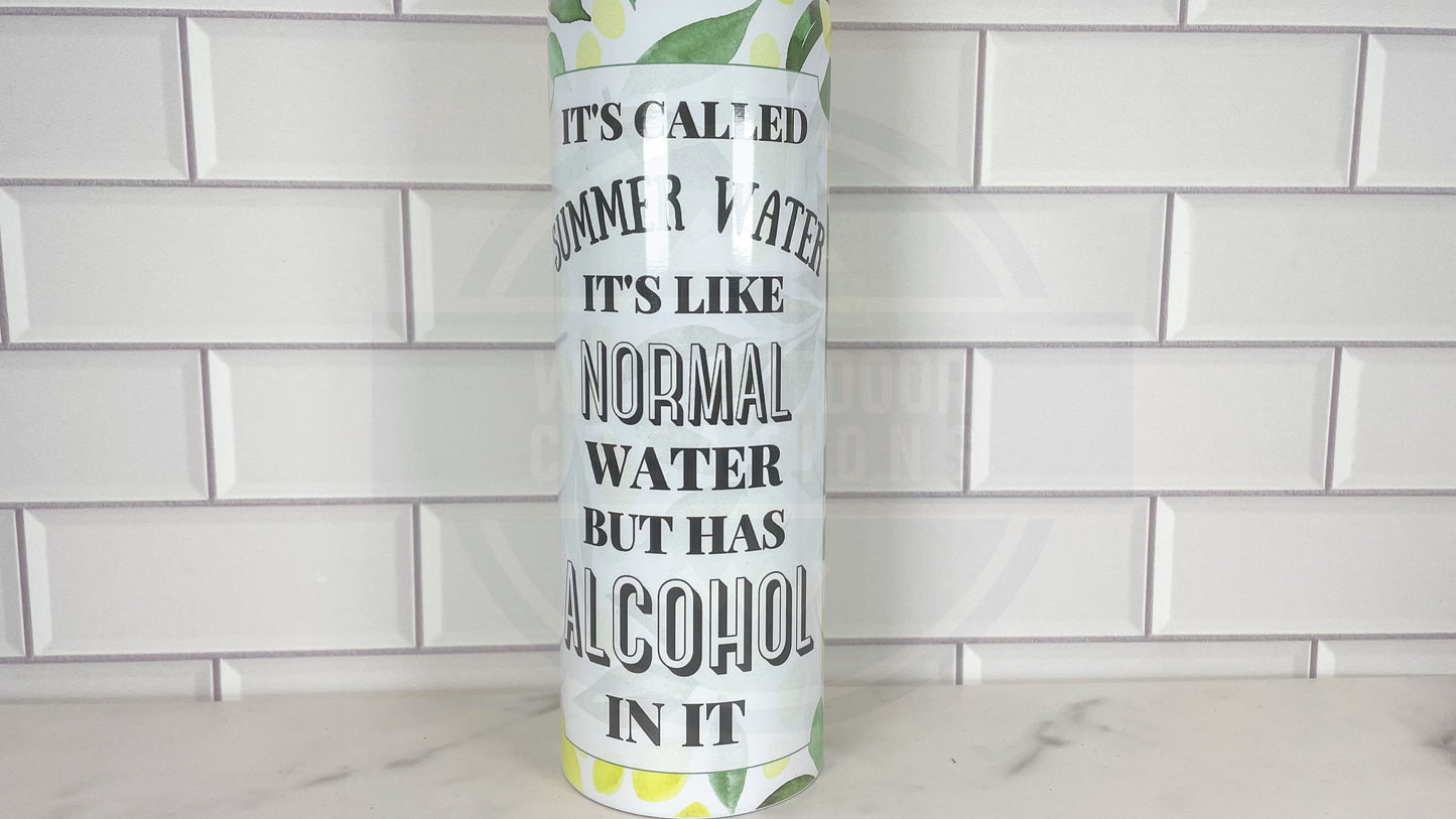 20oz Summer Water Tumbler with Straw - Stylish Alcohol-Infused Drinkware 3D Lid