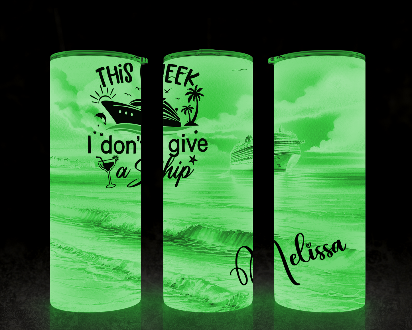 This Weekend I Don't Give A Ship Tumbler, Personalized Beach Vacation Name Tumbler Cup, Custom Girls Trip Skinny Cup, Personalized Cruise