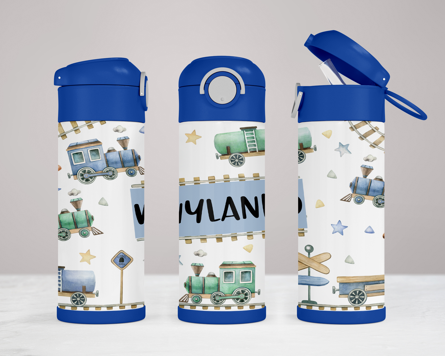 Personalized Kids 12oz Flip Top Water Bottle - Ideal Birthday Gift for Active Children