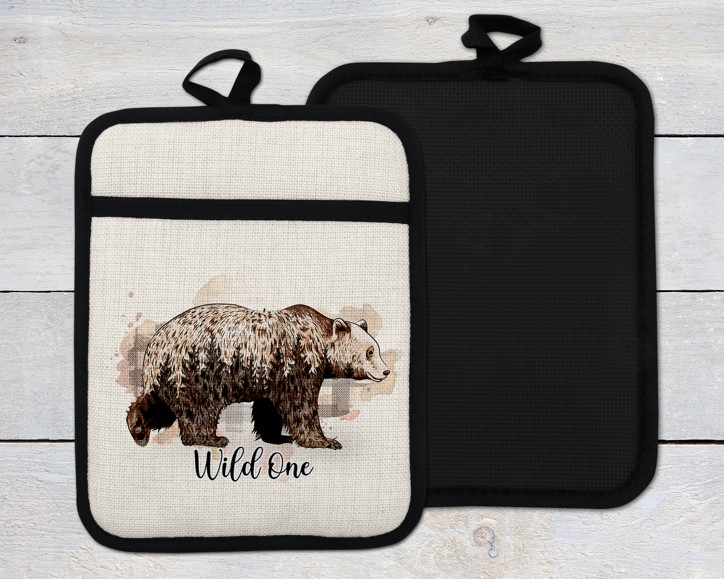 Bear Oven Mitt, Nature Lover Kitchen Decor, Outdoorsy Gift