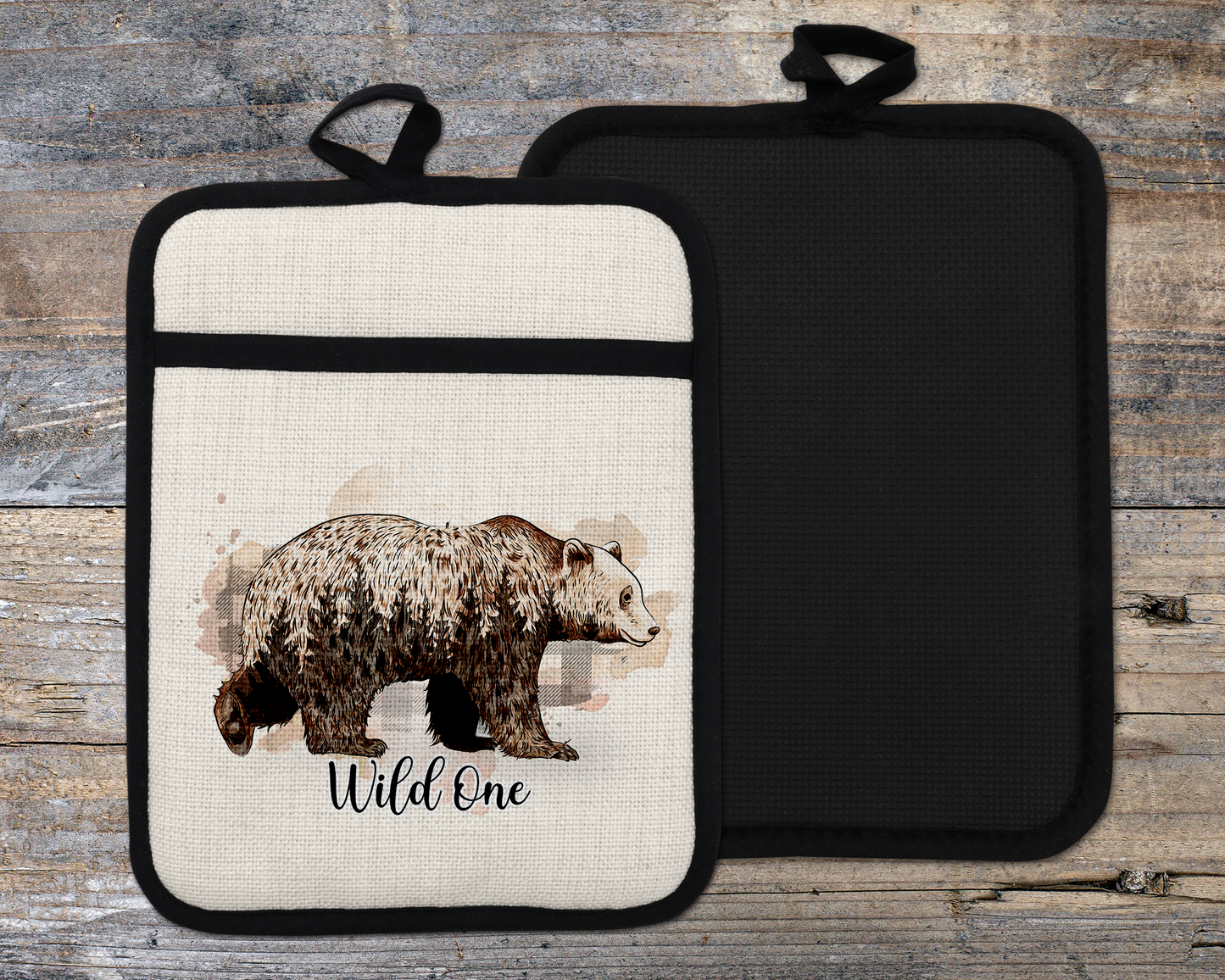 Bear Oven Mitt, Nature Lover Kitchen Decor, Outdoorsy Gift