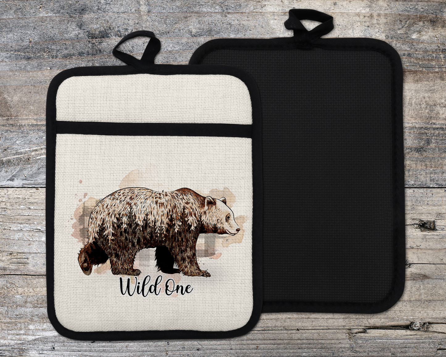 Bear Oven Mitt, Nature Lover Kitchen Decor, Outdoorsy Gift