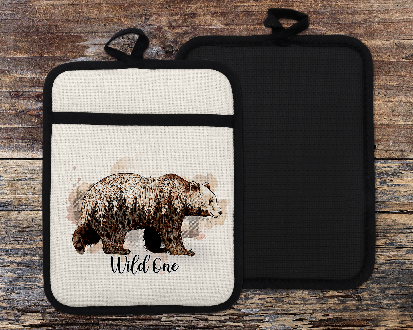 Bear Oven Mitt, Nature Lover Kitchen Decor, Outdoorsy Gift