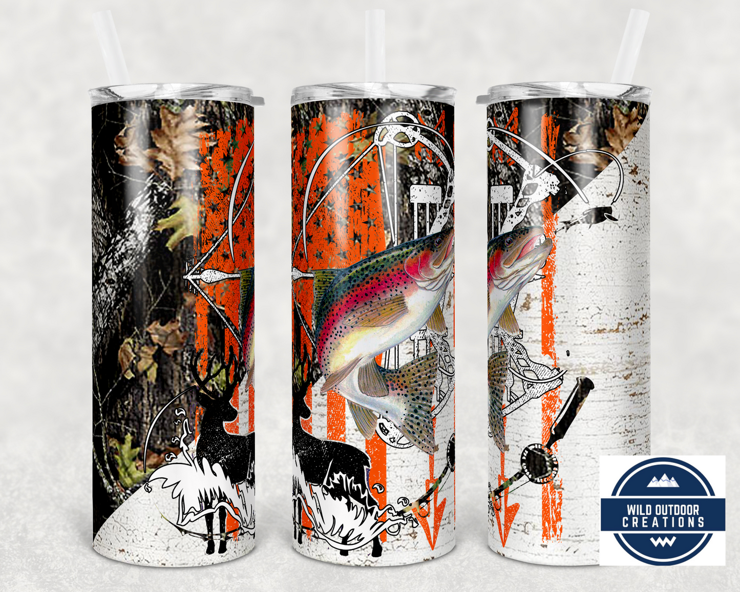 Outdoorsman Camo 20oz Skinny Tumbler