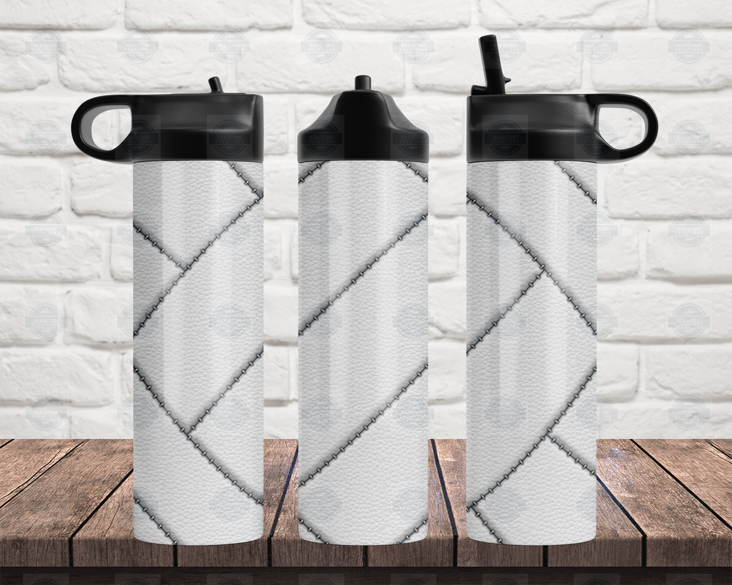 Volleyball-Themed 20oz Skinny Water Bottle with Flip Top Lid