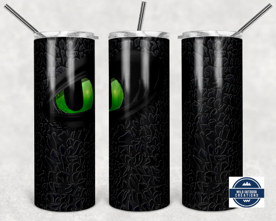 Black Dragon 20oz Skinny Tumbler
