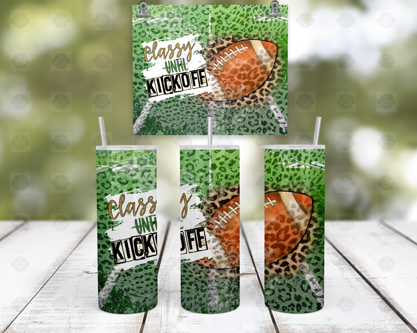 Classy Until Kickoff 20oz Skinny Tumbler,