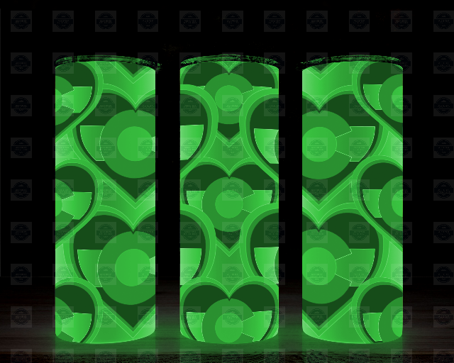 Colorado Heart Glow In The Dark Tumbler with Straw and Lid
