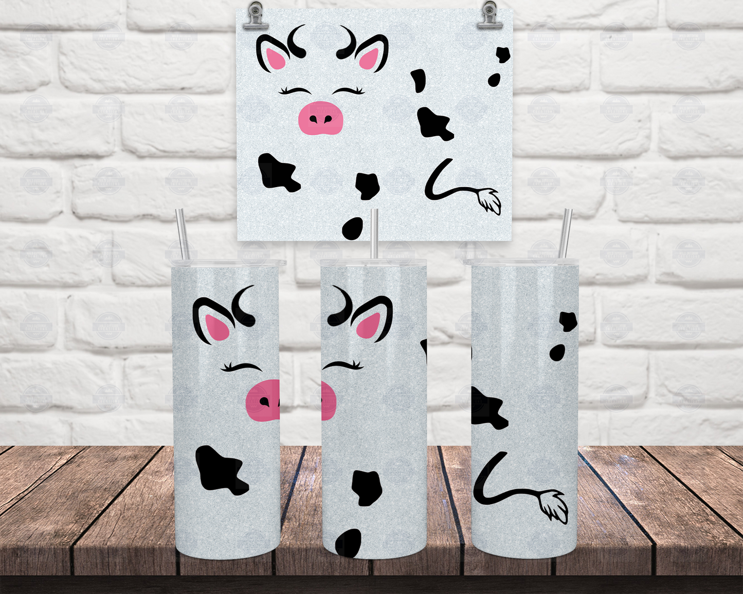 Cow tumbler cup with straw, iced coffee travel cup with lid, cow gifts for girls