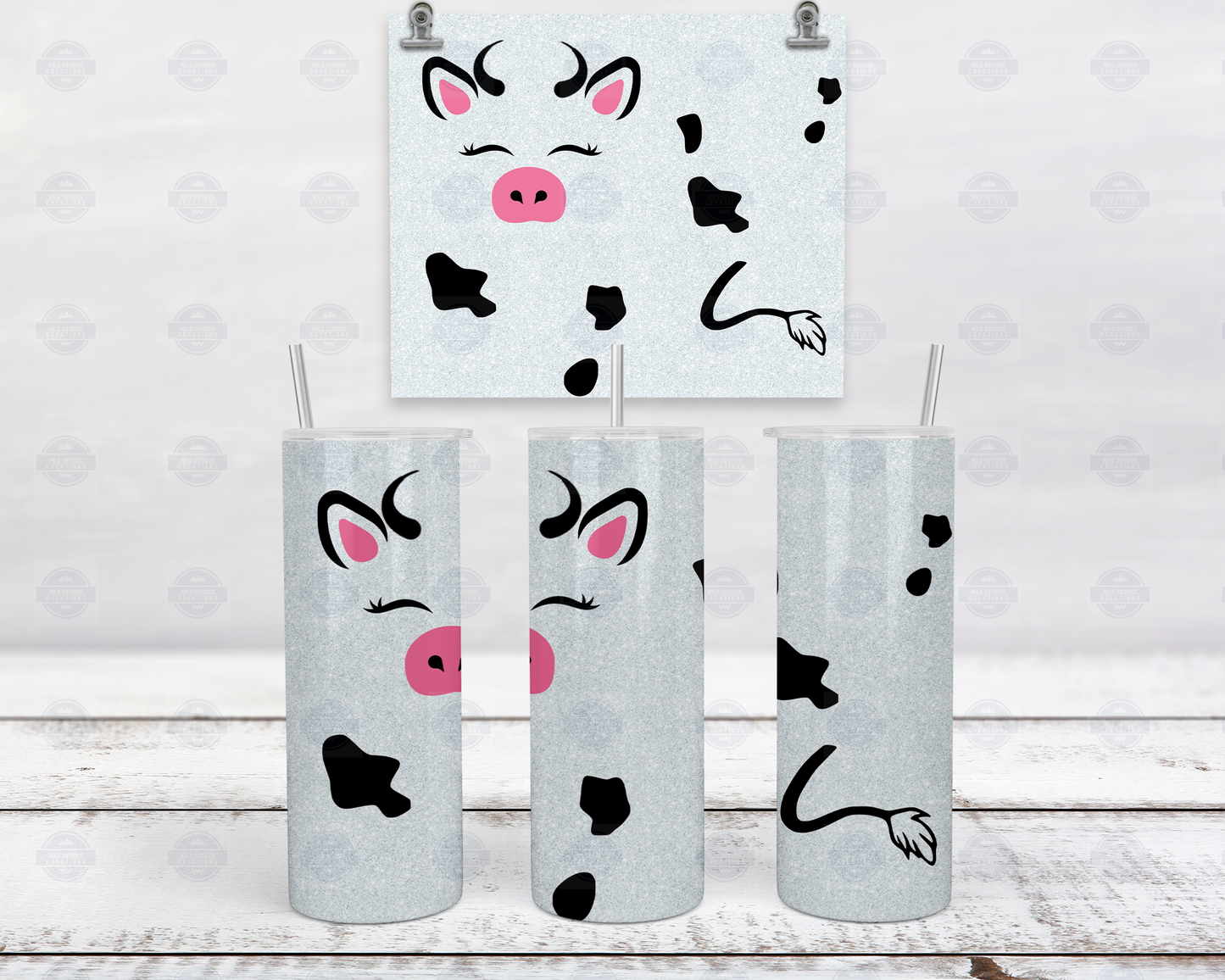 Cow tumbler cup with straw, iced coffee travel cup with lid, cow gifts for girls