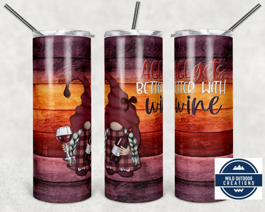 Gnome Wine 20oz Skinny Tumbler