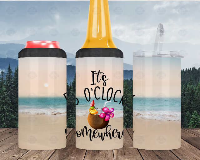 4-in-1 Can Cooler Tumbler - Beached Themed Drinkware for Every Occasion