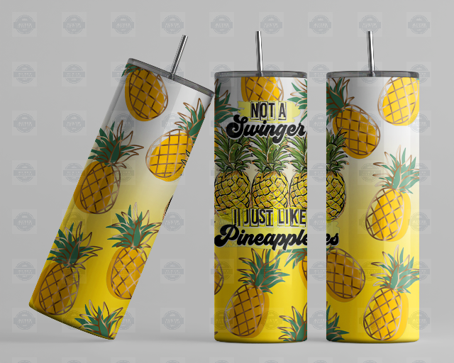 Pineapple Iced Coffee Tumbler with Lid Straw - Fun Design for Summer Sips