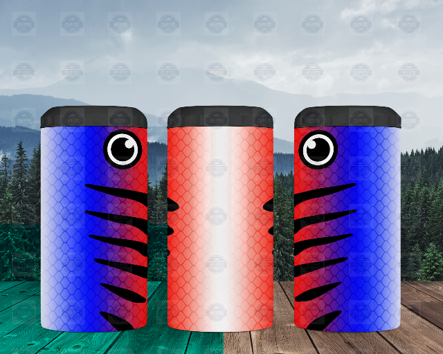 4-in-1 Patriotic Fish Lure Can Cooler Perfect for Outdoor Adventures