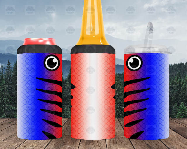 4-in-1 Patriotic Fish Lure Can Cooler Perfect for Outdoor Adventures