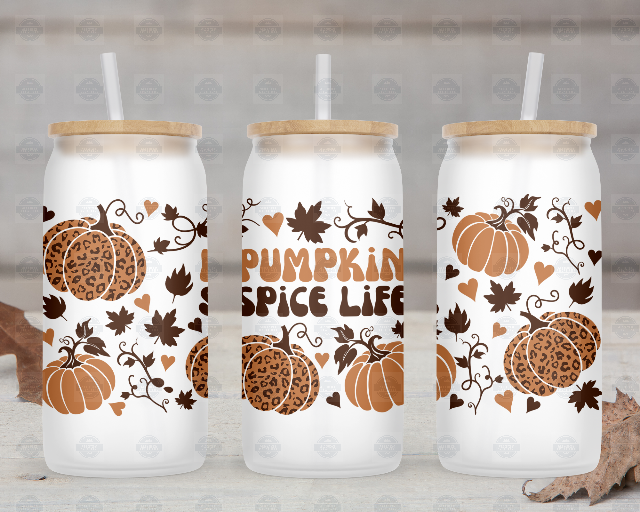 Pumpkin Iced Coffee Cup, Fall Coffee Cup, Iced Coffee Cup , Glass Cup With  Lid and Straw , Gifts for Women, Coffee Aesthetic 